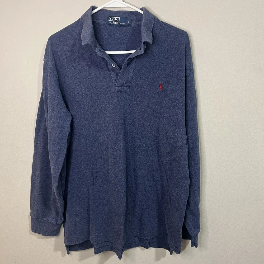 Polo Ralph Lauren Polo Shirt Mens Classic Fit Long Sleeve Large Little Pony Polo